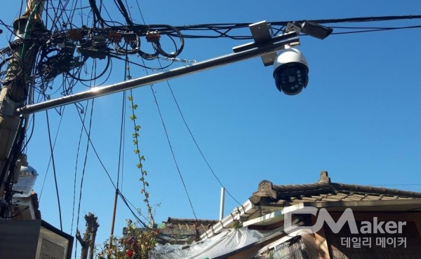 보광동 인근에 설치된 고화질 CCTV 모습