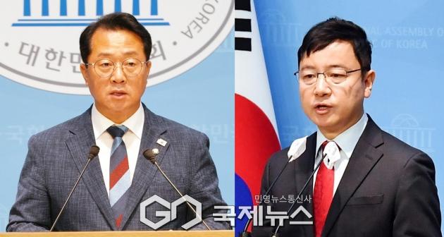 ▲문금주 더불어민주당 원내대변인과 호준석 국민의힘 대변인/국제뉴스DB